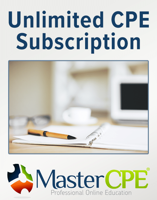 CPE Subscriptions for CPAs Online CPA CPE Course MasterCPE LLC